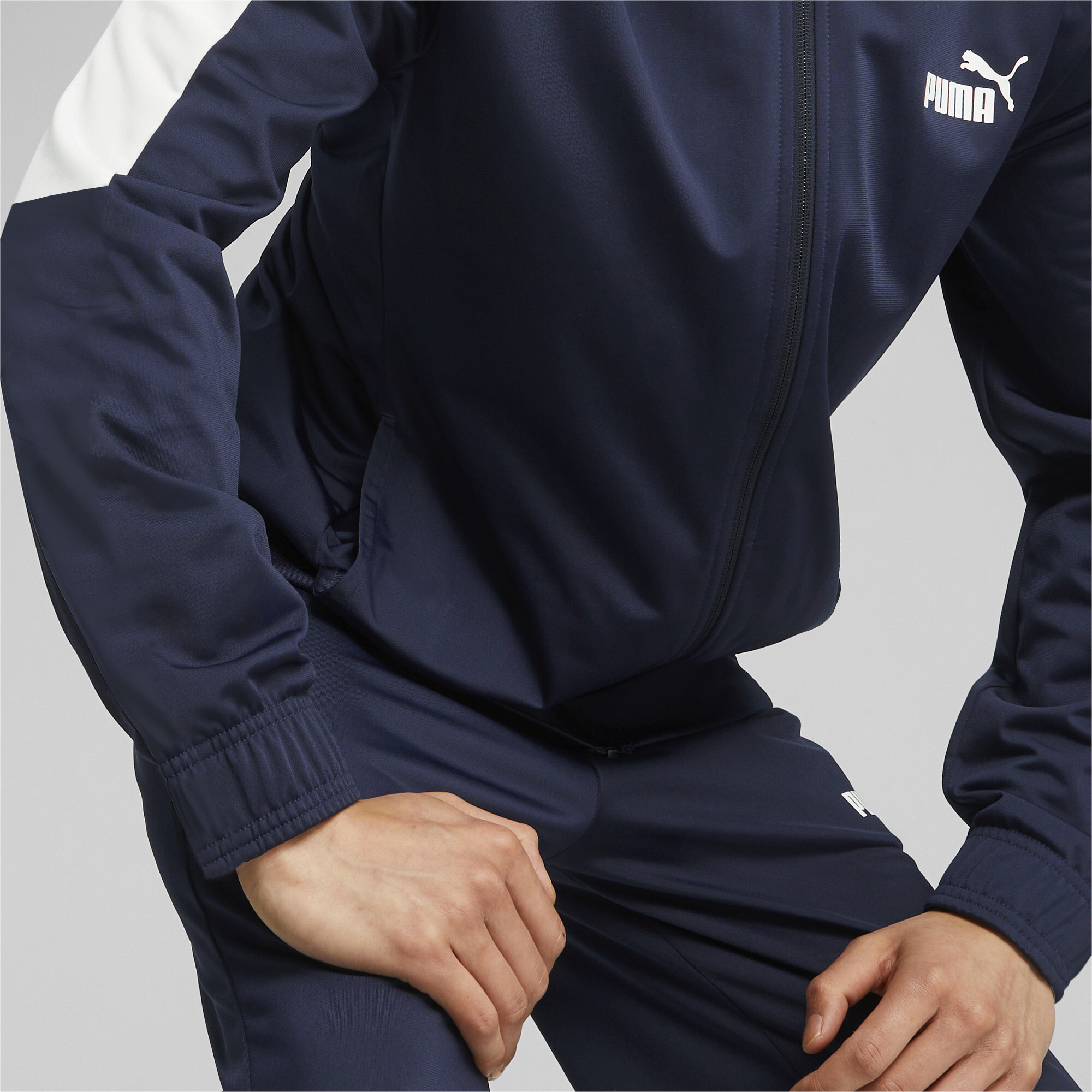 Men's Puma Men's Baseball Tricot Suit, Blue, Size L, Clothing