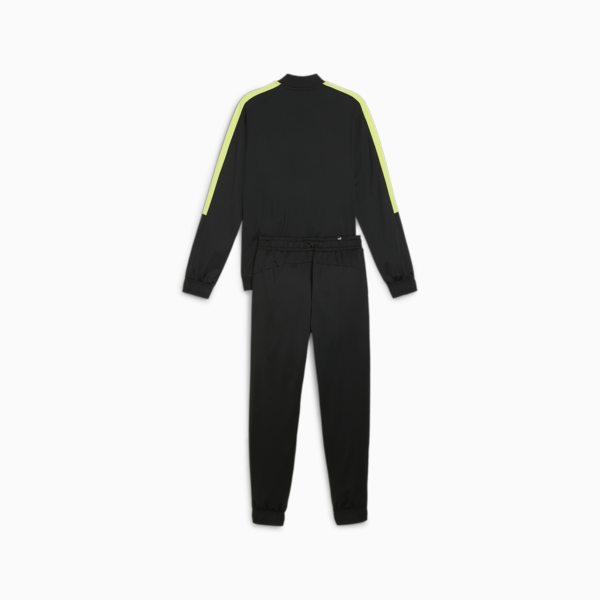 Men's Baseball Tricot Suit, PUMA Black-Lime Sheen, large-ZAF
