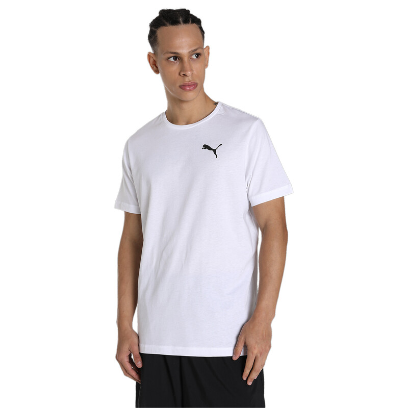 Men's PUMA ACTIVE Soft Regular Fit T-Shirt in White size L