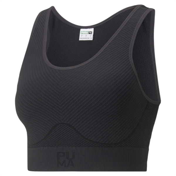 Top corto para mujer INFUSE evoKNIT, PUMA Black, large-ARG