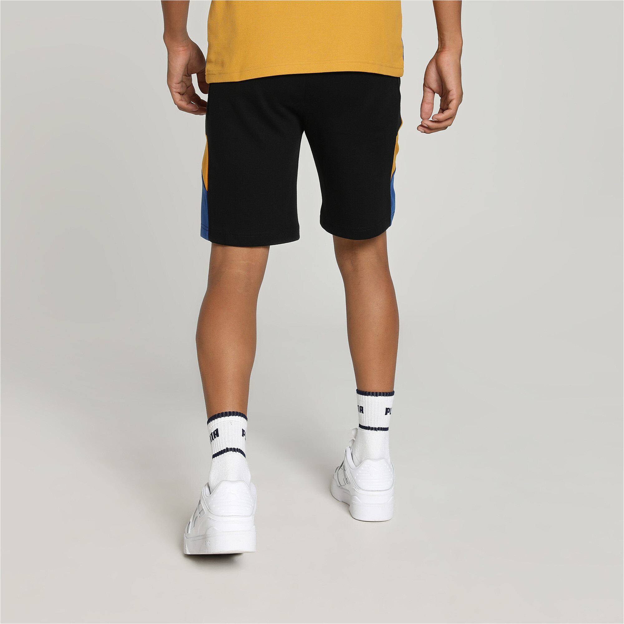 Men's PUMA X One8 Elevated Slim Fit Shorts In Black, Size Small