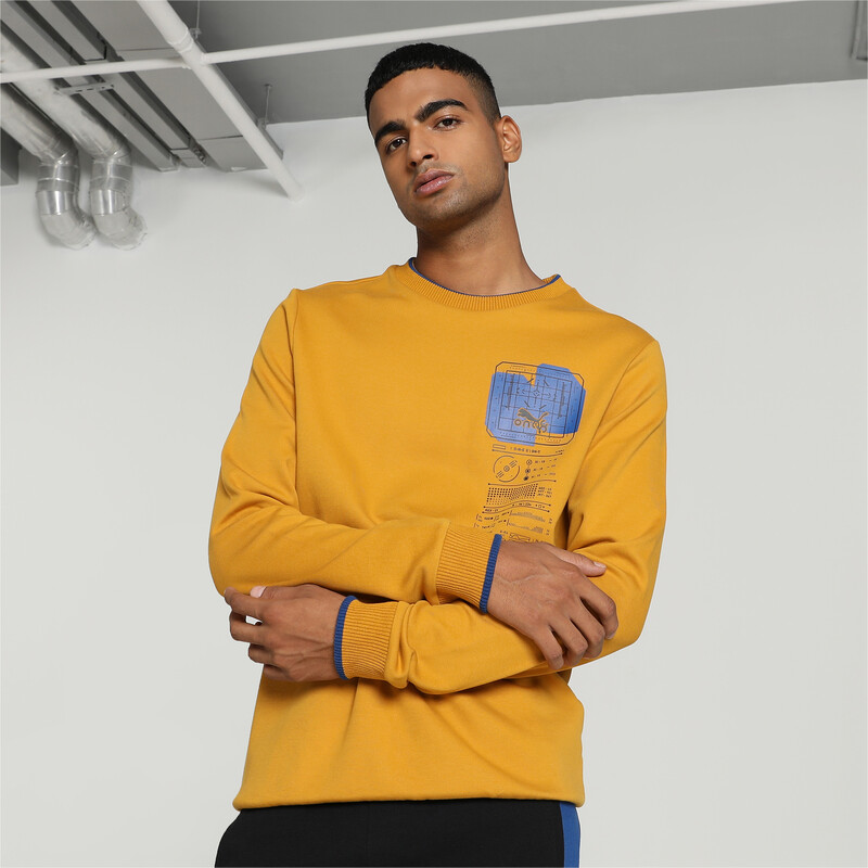Men s PUMA X One8 Elevated Slim Fit Sweatshirt in Amber size M