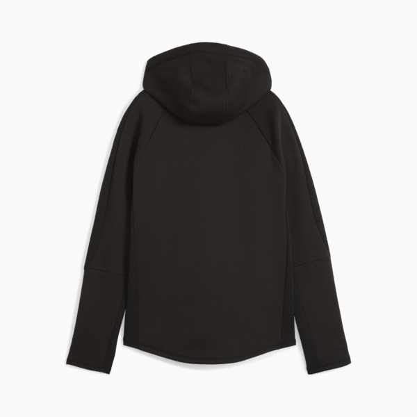 EVOSTRIPE Women's Full-Zip Hoodie, PUMA Black, large-ZAF