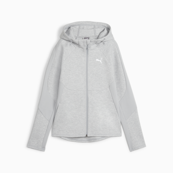 Campera con Cierre EVOSTRIPE FZ, Light Gray Heather, large-ARG