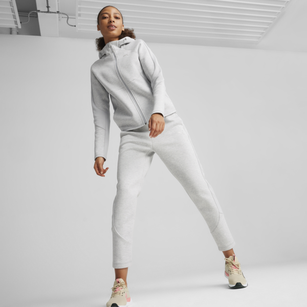 Campera con Cierre EVOSTRIPE FZ, Light Gray Heather, large-ARG