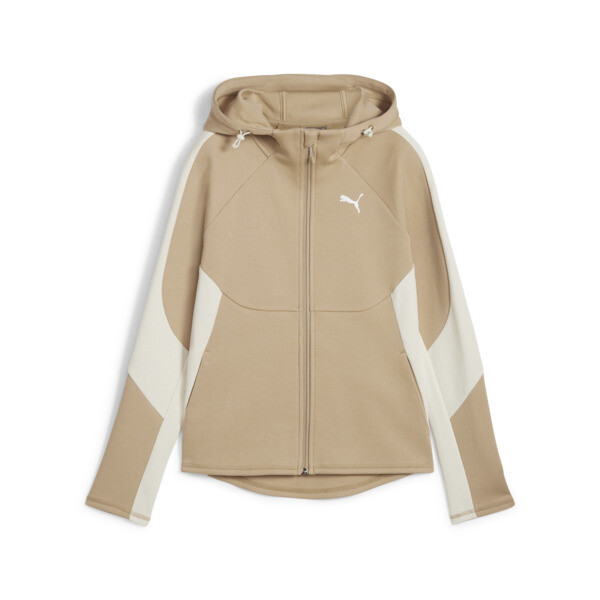 EVOSTRIPE Women s Full Zip Hoodie beige PUMA