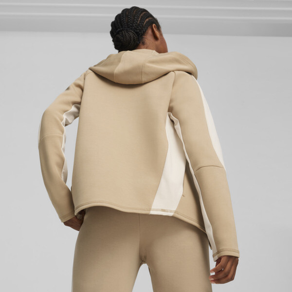 EVOSTRIPE Women s Full Zip Hoodie beige PUMA