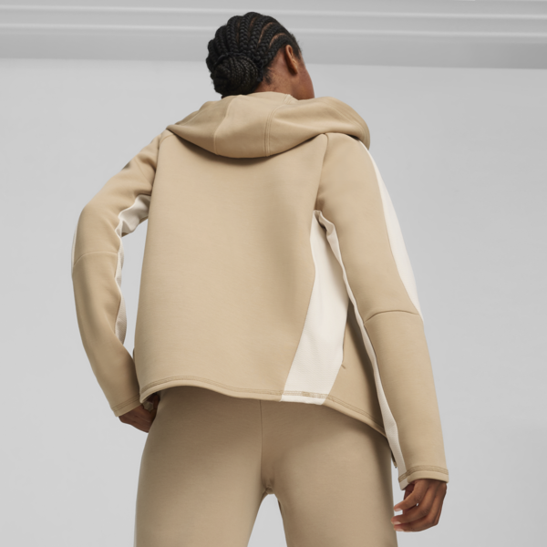 EVOSTRIPE Women's Full-Zip Hoodie, Prairie Tan, large-ZAF