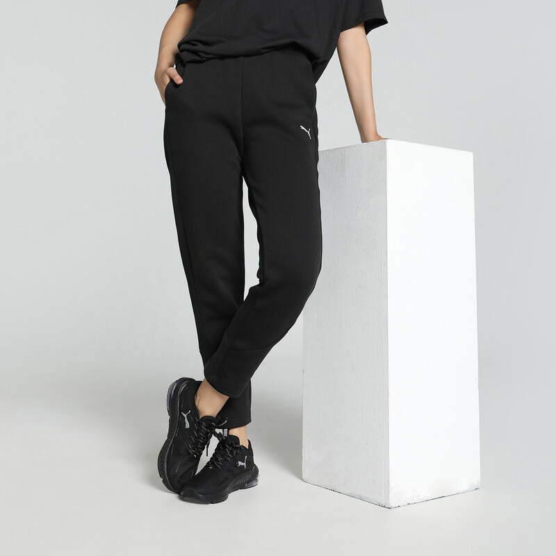 Women's PUMA EVOSTRIPE High-Waist Pants in Black size M