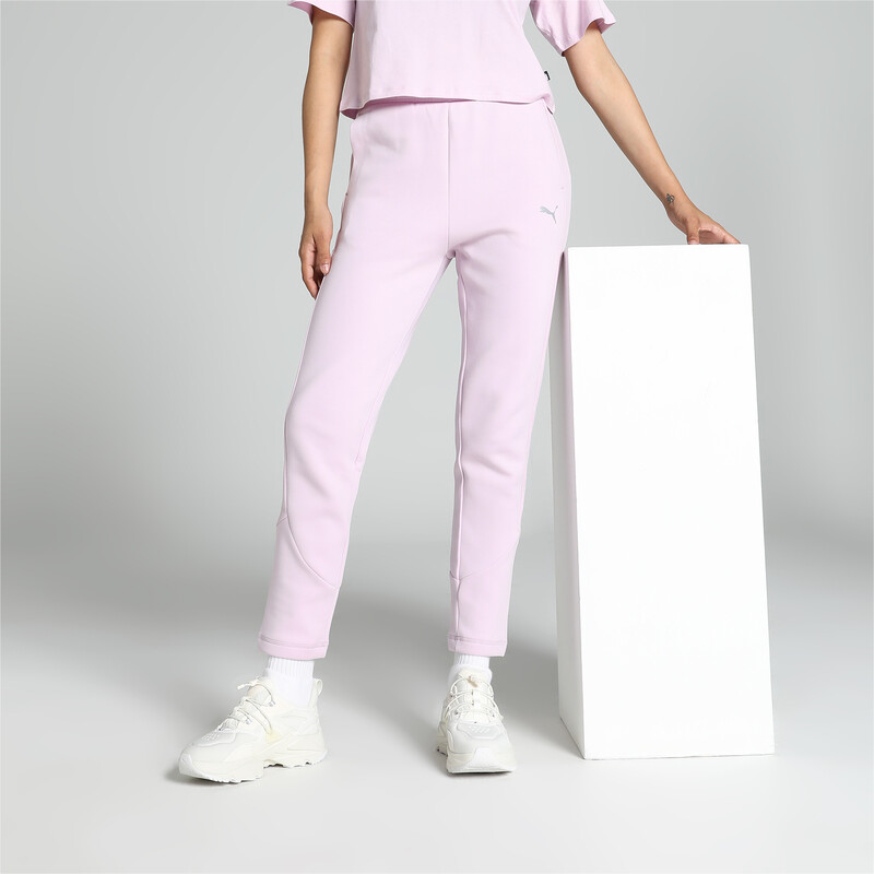 Women's PUMA EVOSTRIPE High-Waist Pants in Gray size M