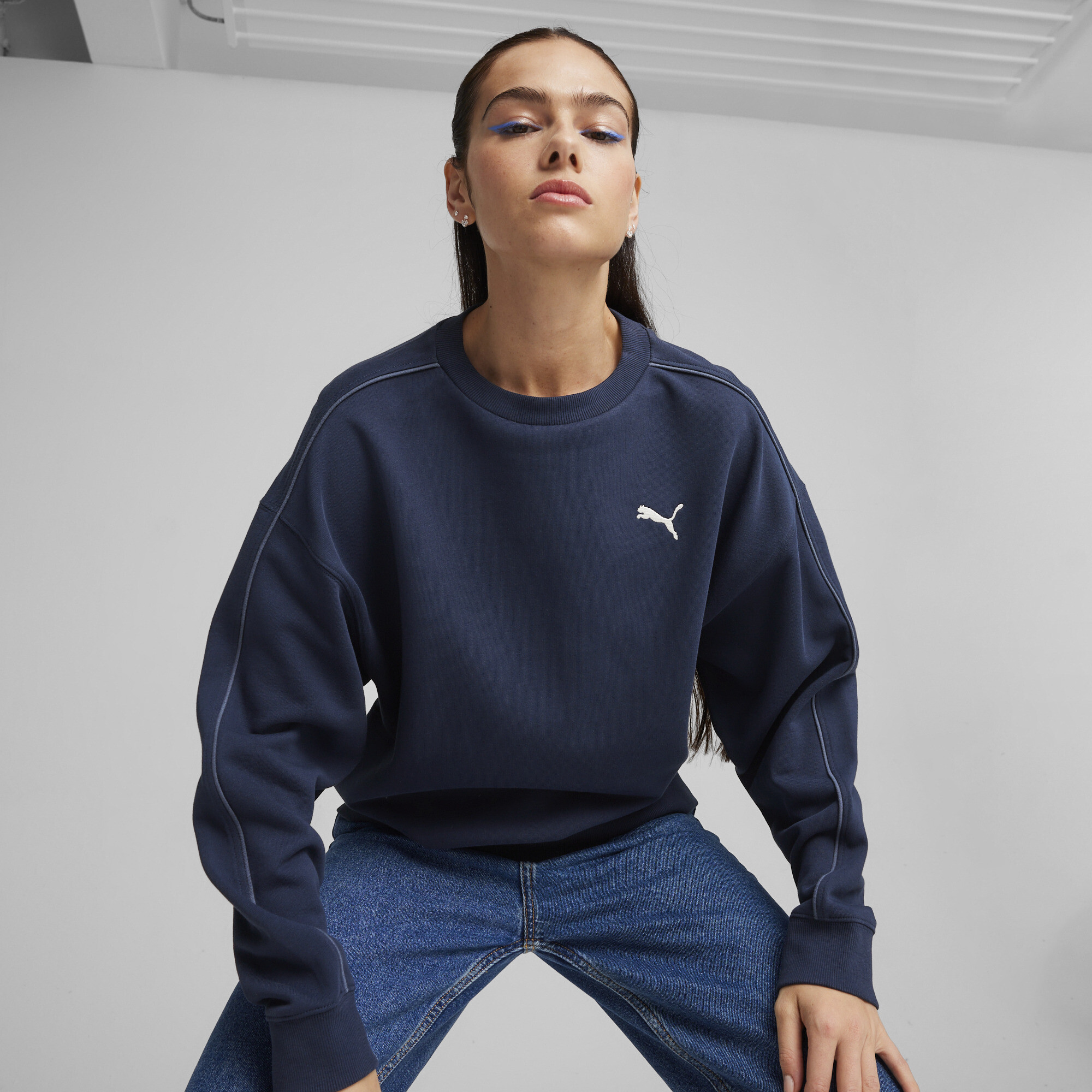 HER Women s Sweatshirt blue PUMA