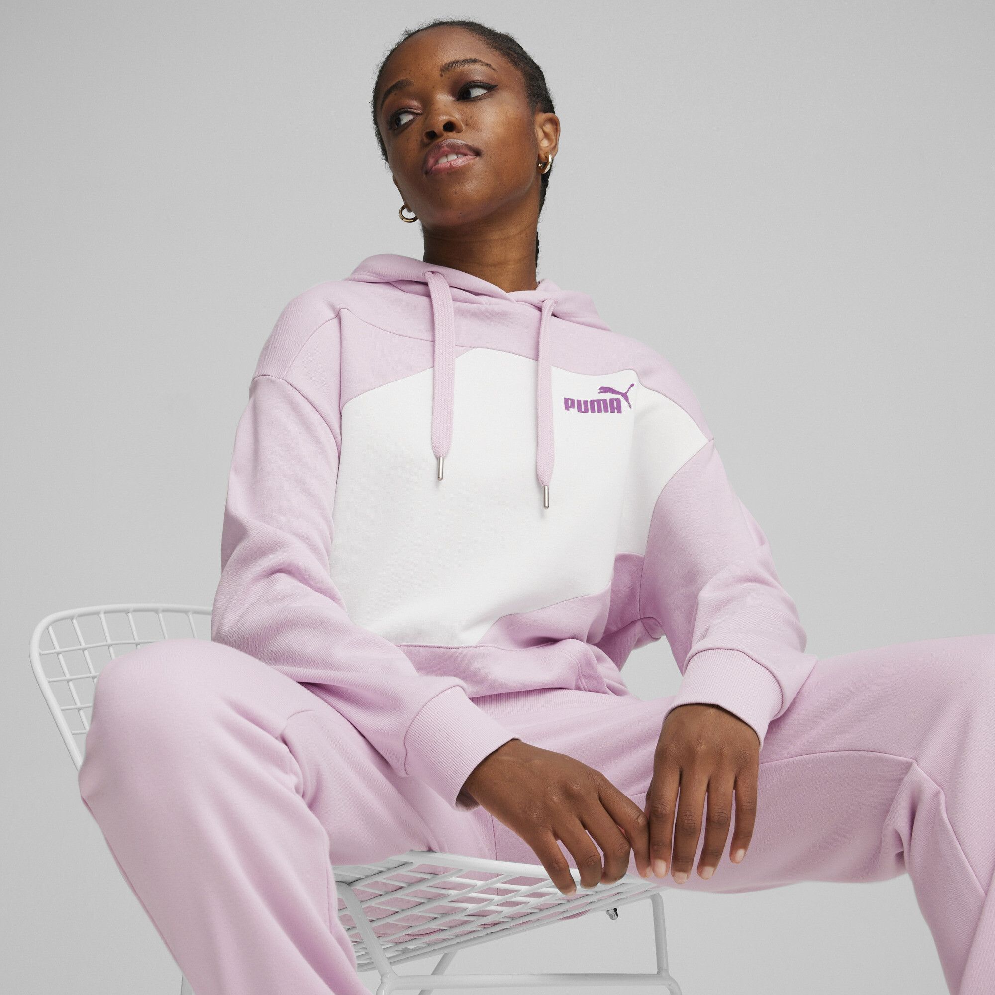 Pink shop puma hoodie