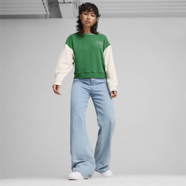 PUMA SQUAD Women's Sweatshirt, Archive Green, large-ZAF