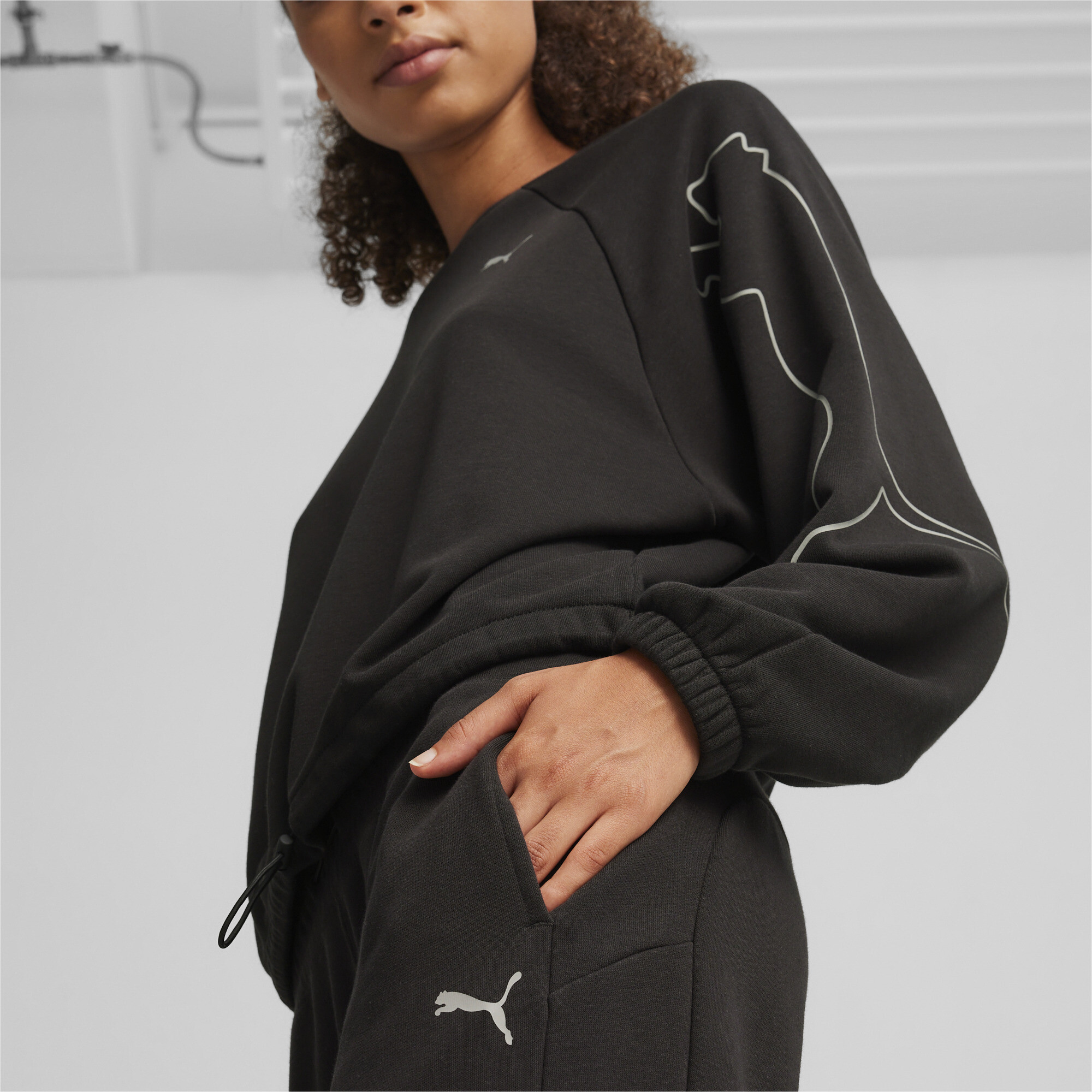 Women's Puma MOTION's Track Pants, Black, Size XL, Clothing