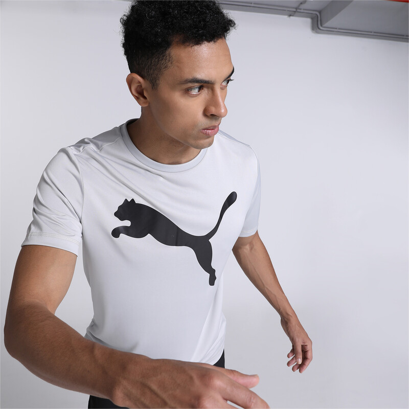 

Men's PUMA ACTIVE Big Logo Regular Fit T-Shirt, Gray