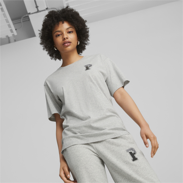 Remera&nbsp;PUMA SQUAD para mujer, Light Gray Heather, large-ARG