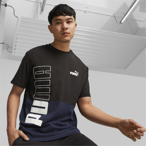 Remera para hombre PUMA POWER, PUMA Black-PUMA Navy, large-ARG