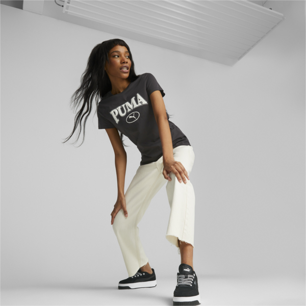 Remera PUMA SQUAD para mujer, PUMA Black, large-ARG