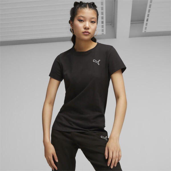 BETTER ESSENTIALS Tee, PUMA Black, swatch-ZAF