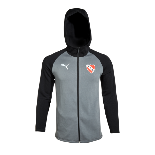 Campera con capucha CAI Casuals, Medium Gray Heather-PUMA Black, large-ARG