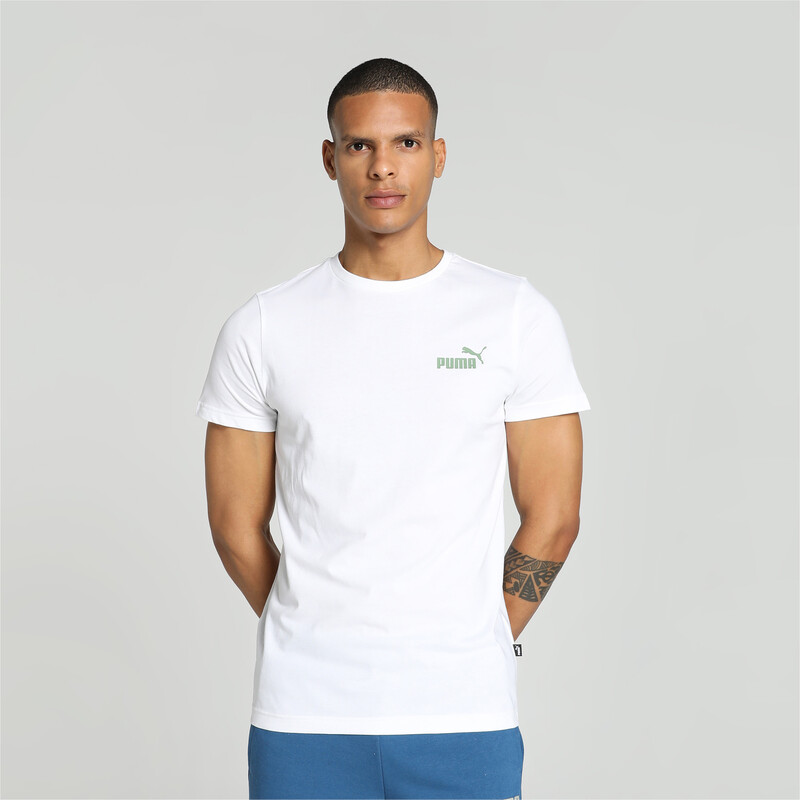 Men's PUMA N1 Logo Graphic Slim Fit T-shirt in White size S