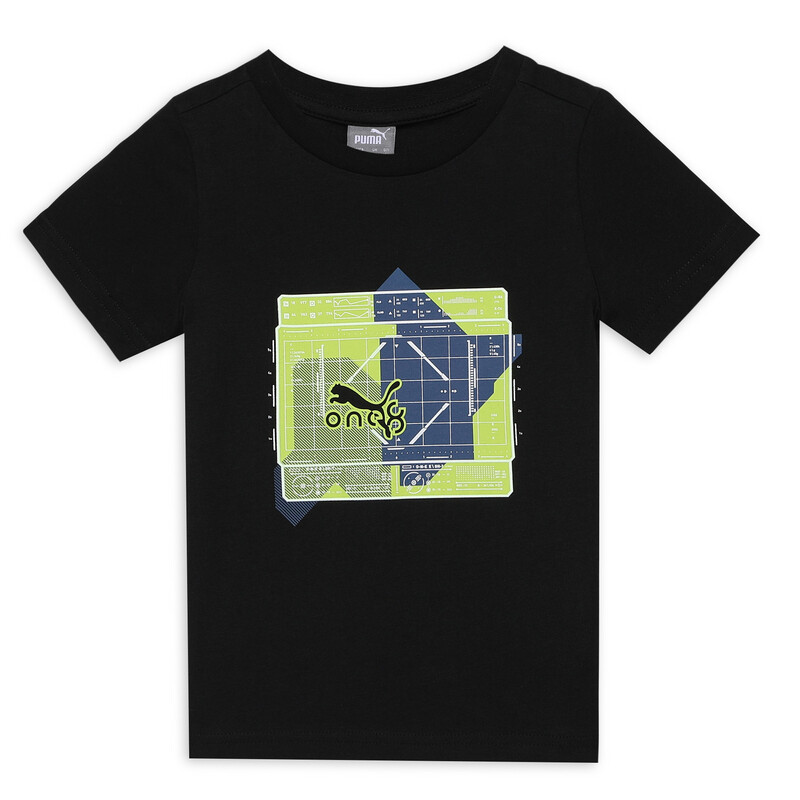 Boys PUMA X One8 Graphic Youth T-shirt in Black size 11-12Y