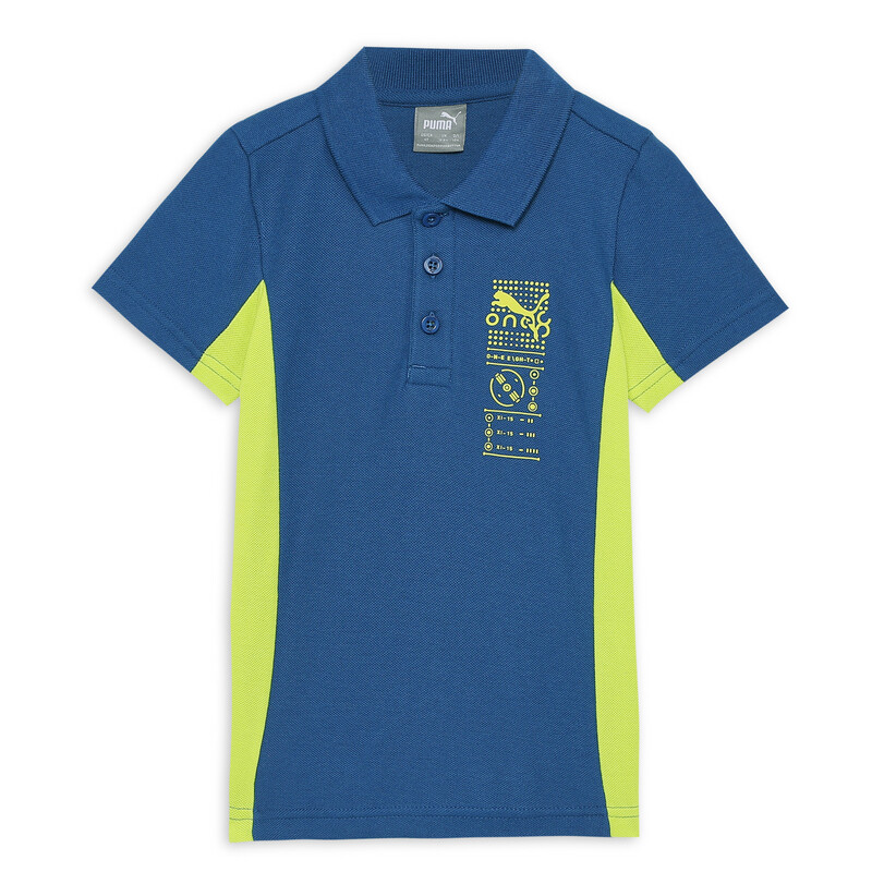 PUMA X One8 Boy's Cotton Polo in Blue size 7-8Y