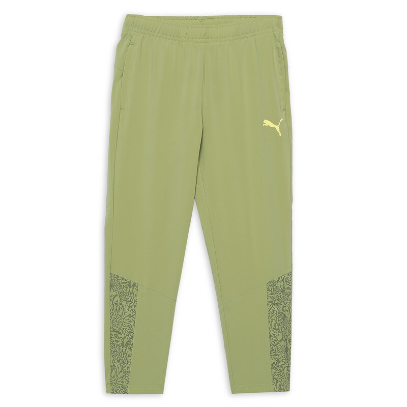 PUMA X One8 Boy's Woven Training Pants in Gray/Green size 13-14Y