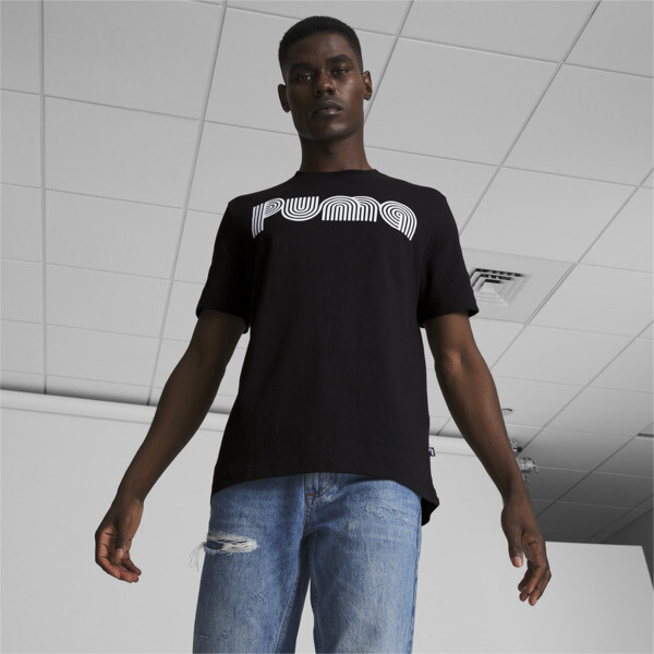 Shop Puma Maze Men's Graphic T-shirt In Black