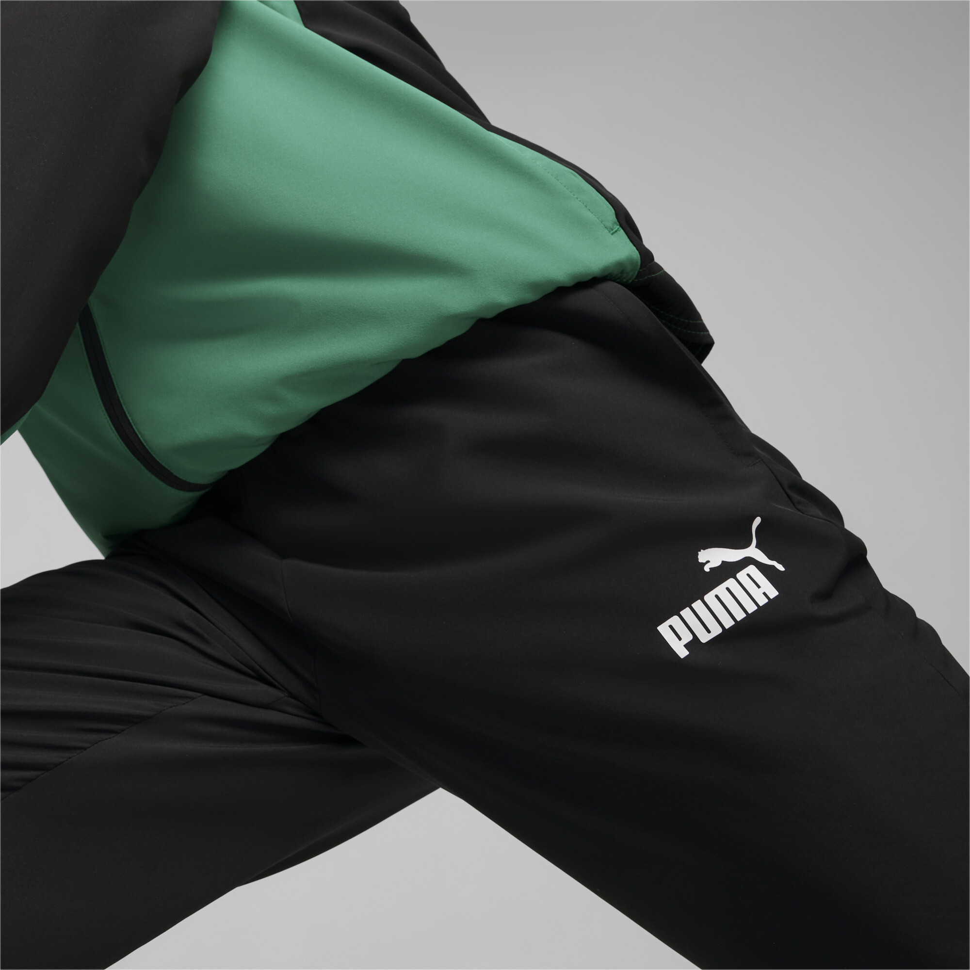 Men's Puma Men's Woven Tracksuit, Green, Size XS, Clothing