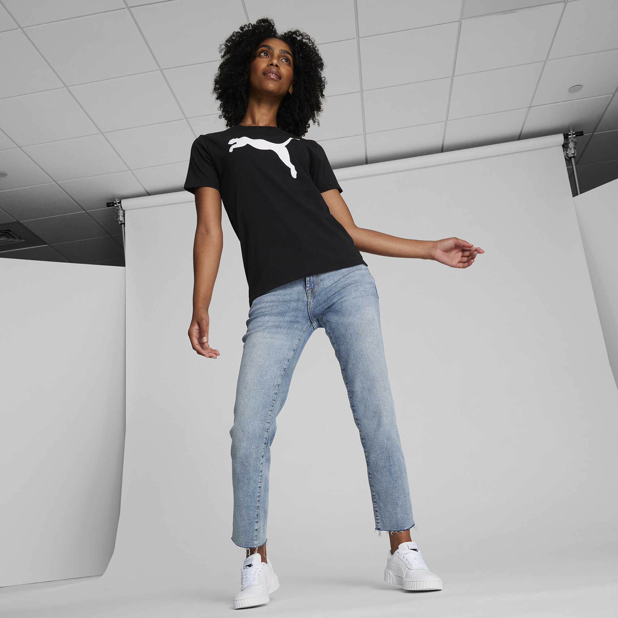 PUMA Women's Essentials Big Cat Logo Tee