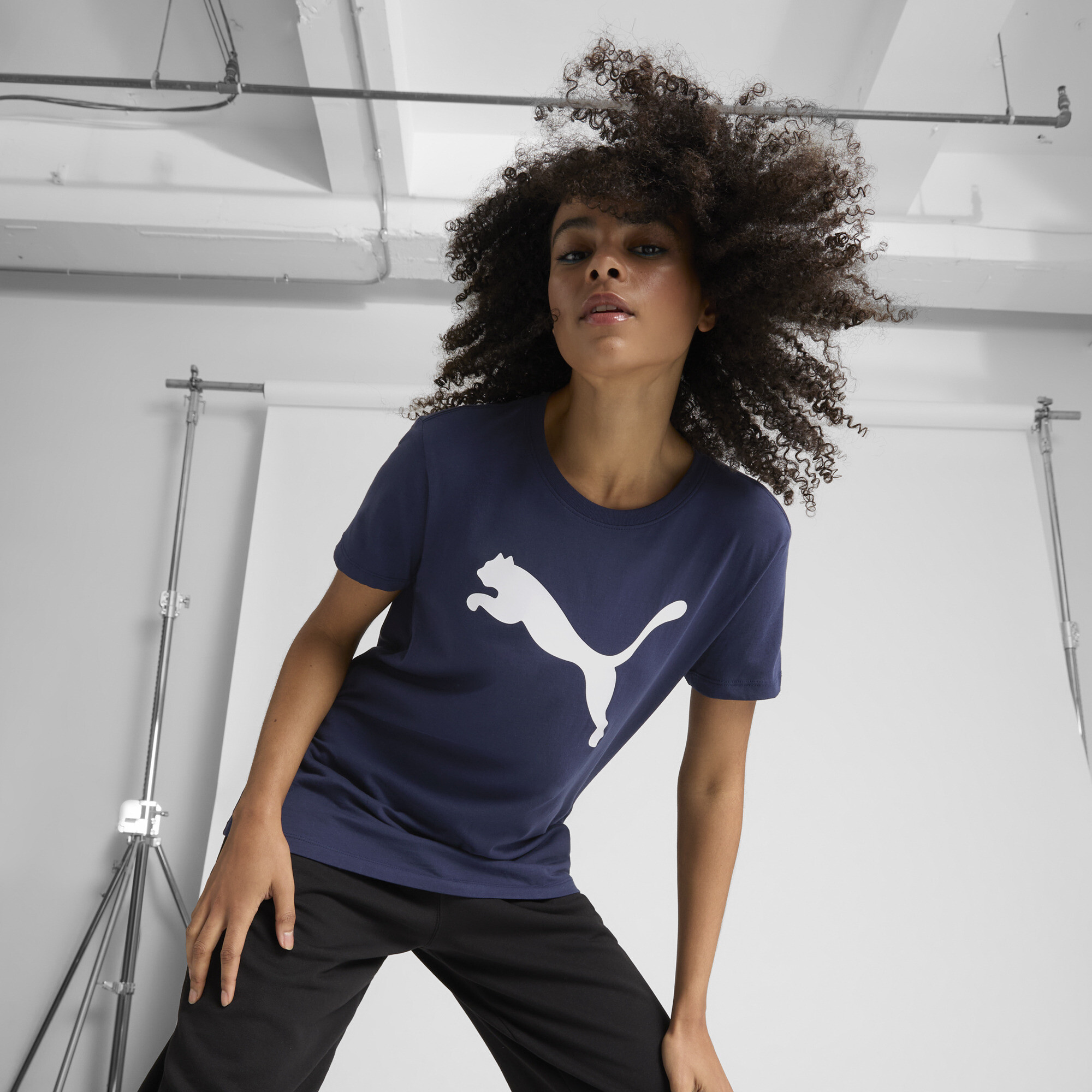 PUMA Women's Essentials Big Cat Logo Tee