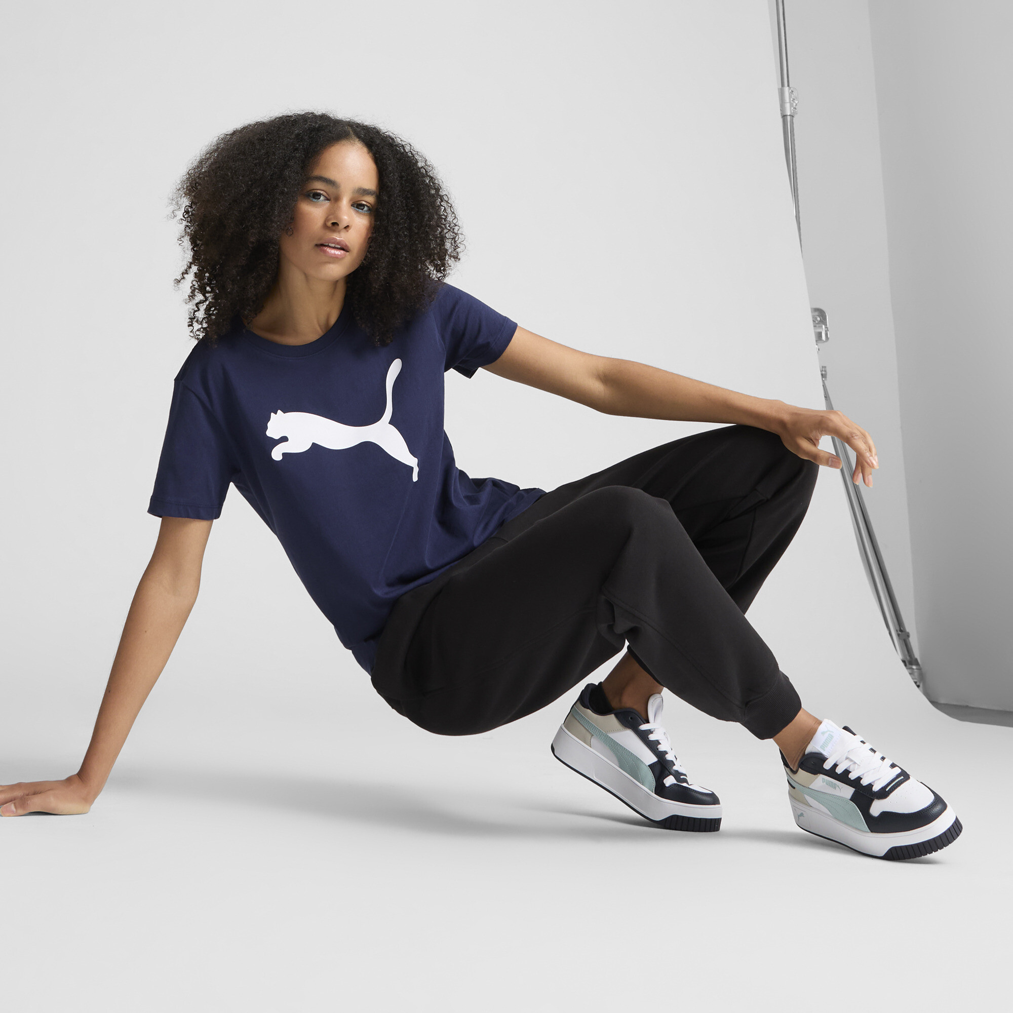 PUMA Women's Essentials Big Cat Logo Tee