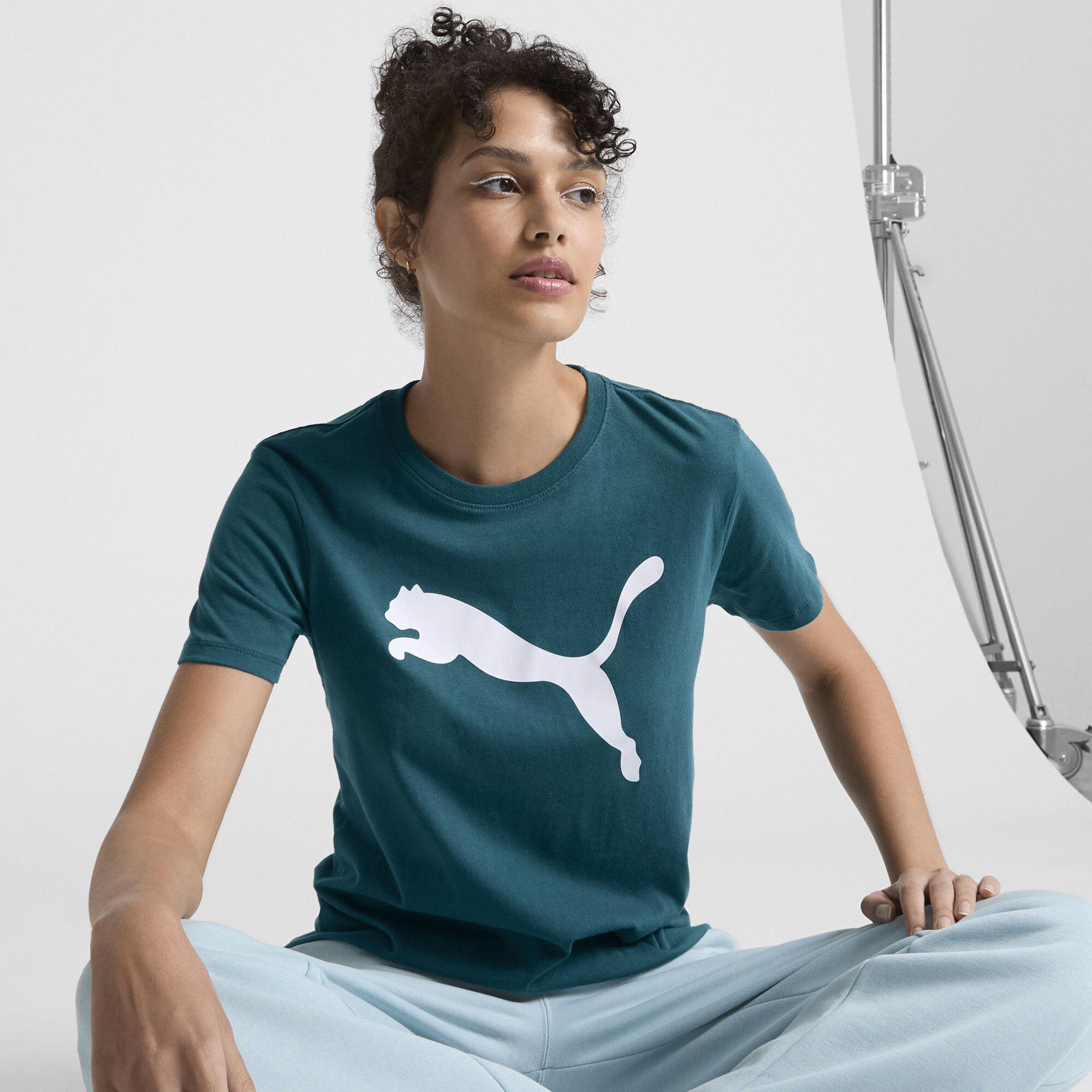 PUMA Women's Essentials Big Cat Logo Tee