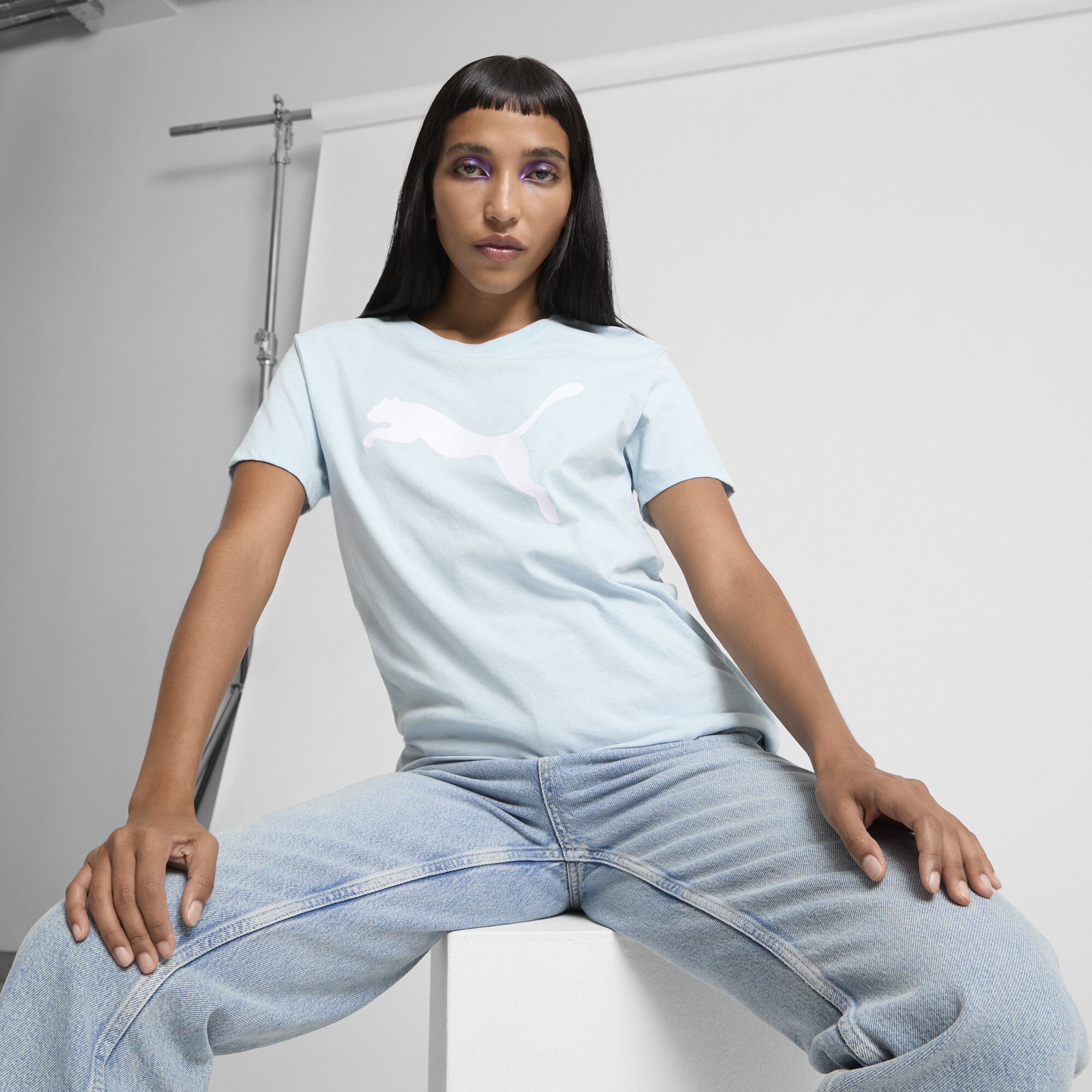 PUMA Women's Essentials Big Cat Logo Tee