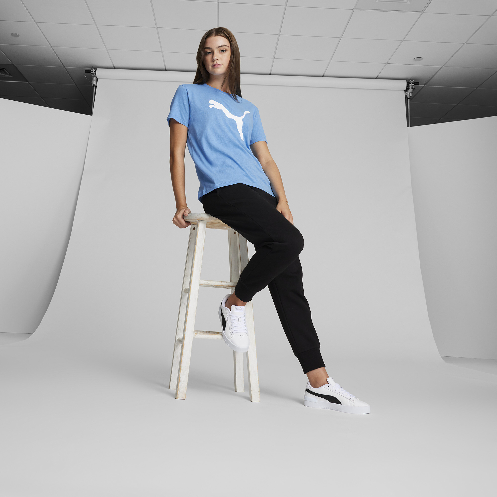 PUMA Women's Essentials Big Cat Logo Tee