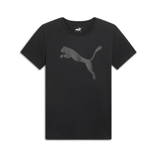 Puma Essentials Big Cat Logo Women's T-shirt In Black- Black