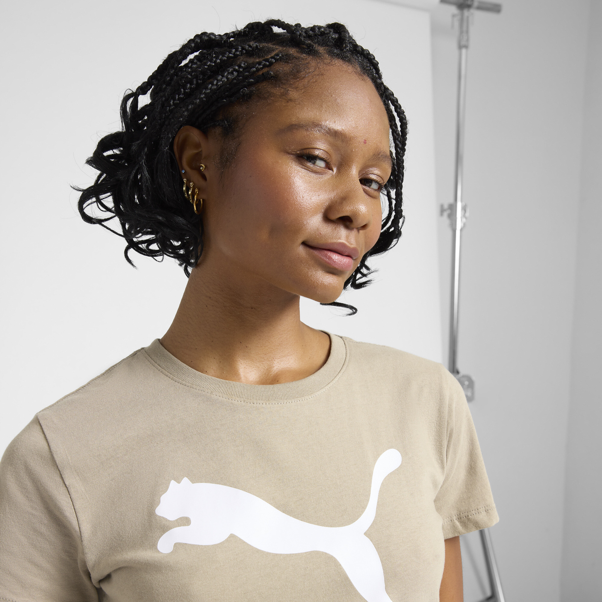 PUMA Women's Essentials Big Cat Logo Tee