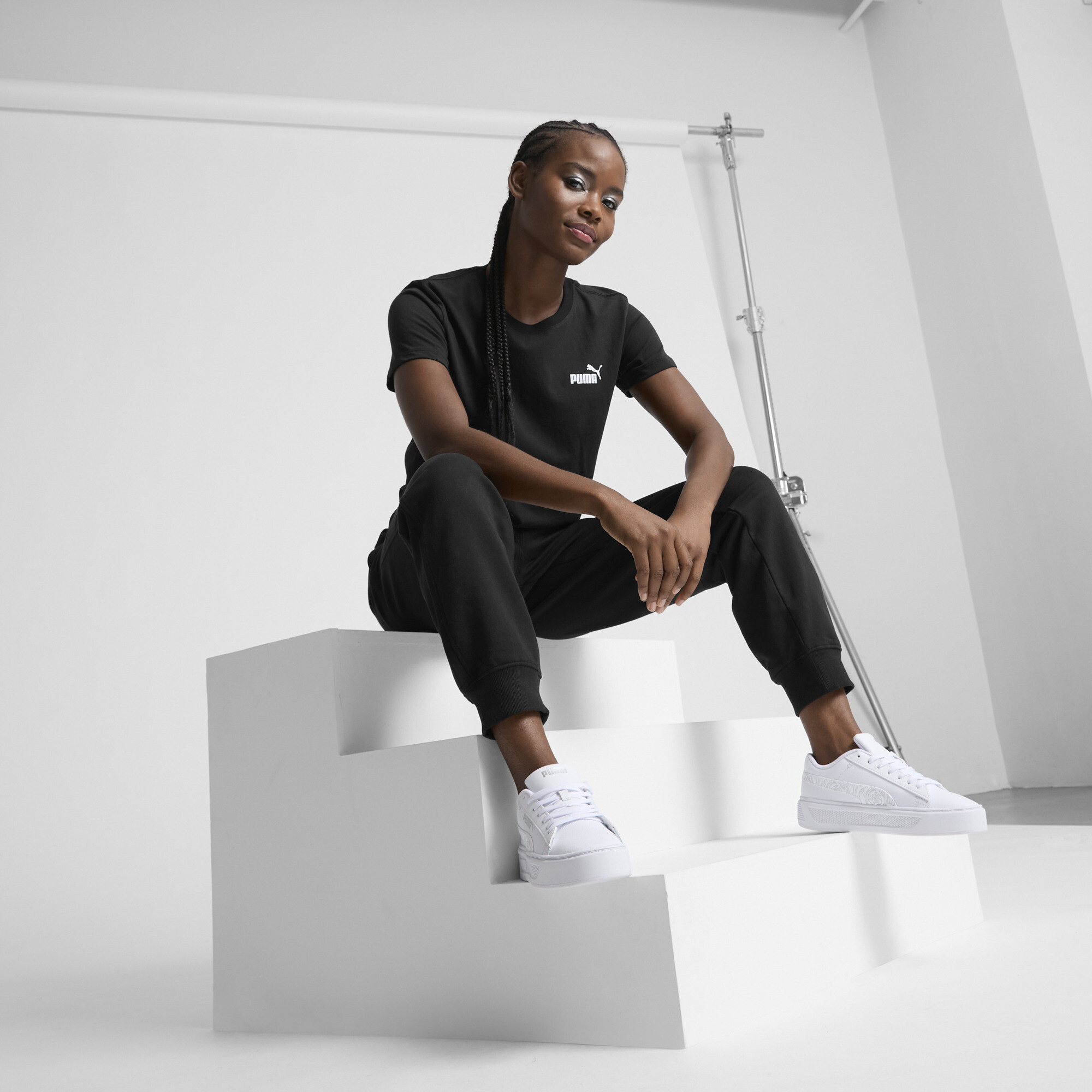 PUMA Women's ESSENTIALS Small Logo Tee