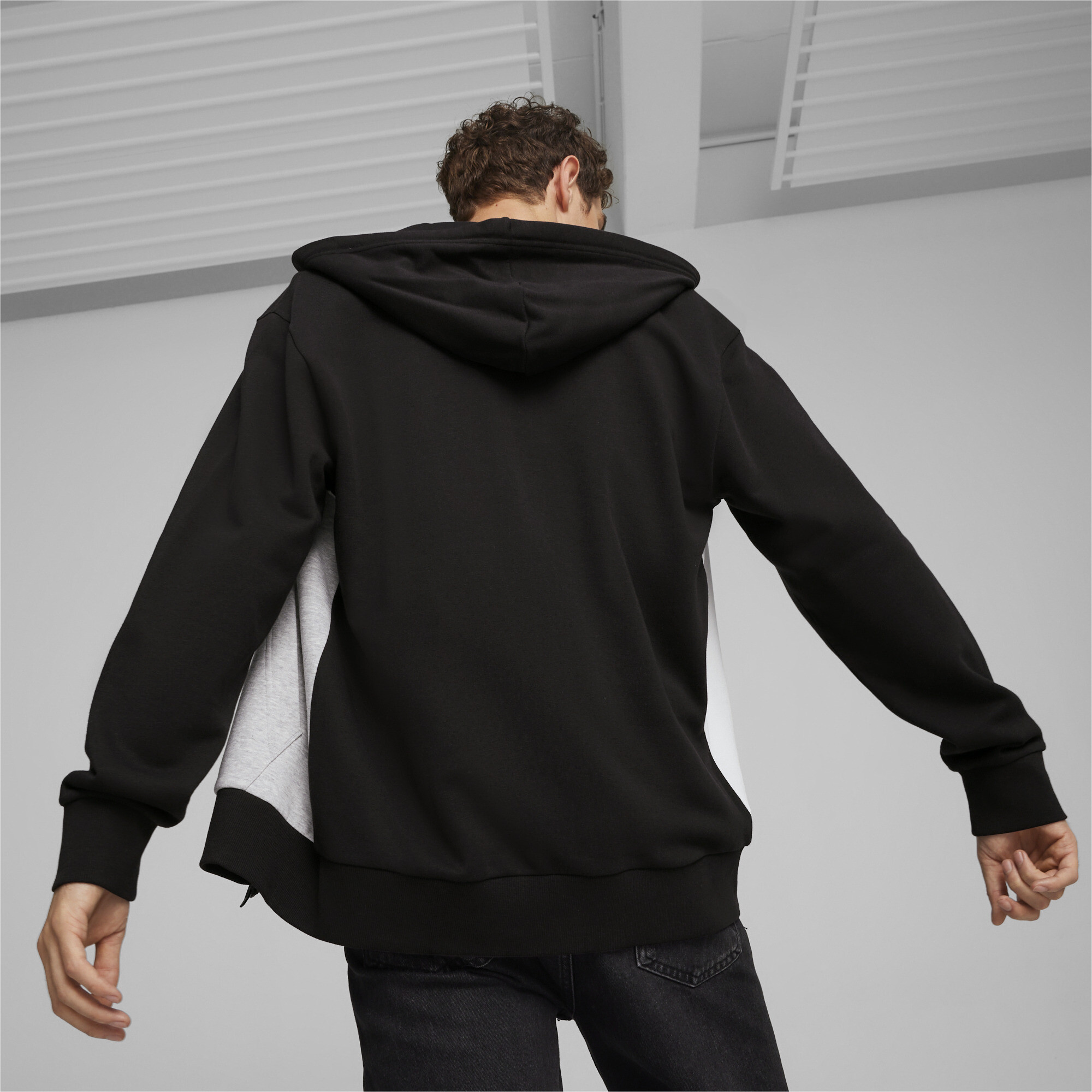 Men's Puma POWER's Full-Zip Hoodie, Black, Size XXL, Clothing