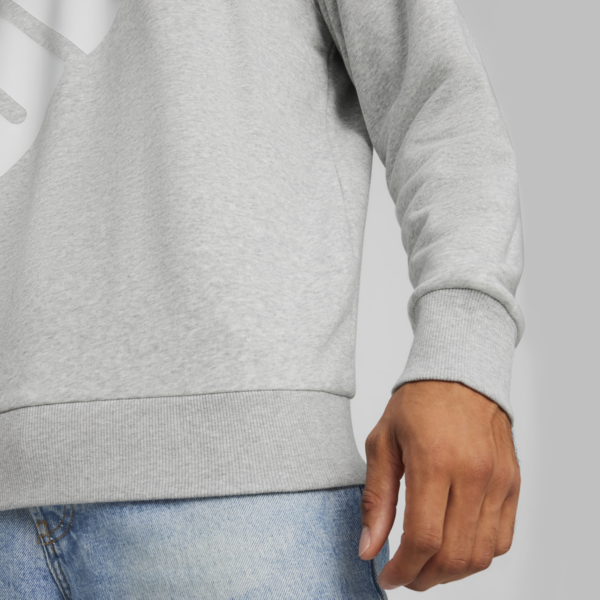 PUMA POWER Men's Graphic Sweatshirt, Light Gray Heather, large-ZAF