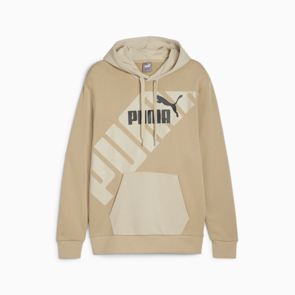 PUMA POWER Men's Graphic Hoodie, Prairie Tan, large-ZAF