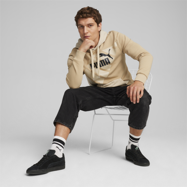 PUMA POWER Men's Graphic Hoodie, Prairie Tan, large-ZAF