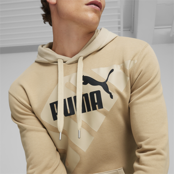PUMA POWER Men's Graphic Hoodie, Prairie Tan, large-ZAF