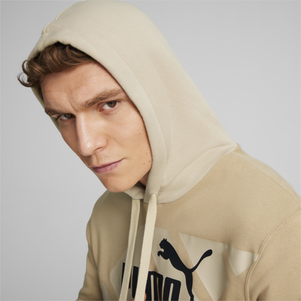 PUMA POWER Men's Graphic Hoodie, Prairie Tan, large-ZAF