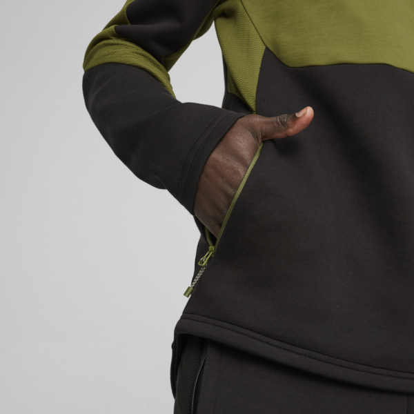 EVOSTRIPE Men's Hoodie, Olive Green, large-ZAF