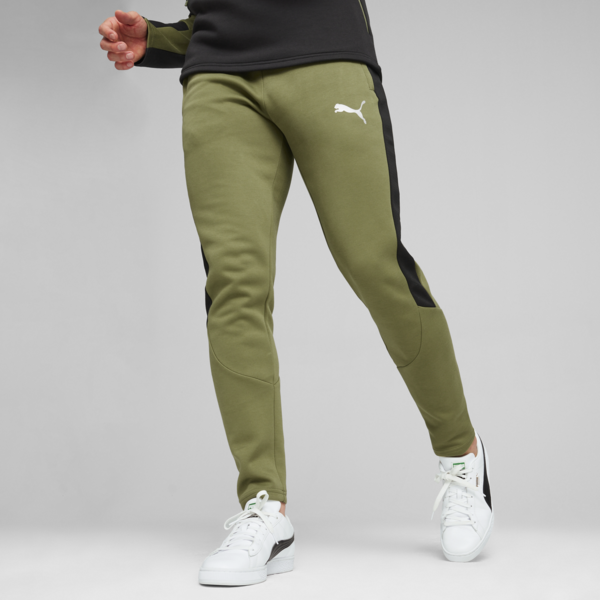 EVOSTRIPE Men's Sweatpants, Olive Green, large-ZAF