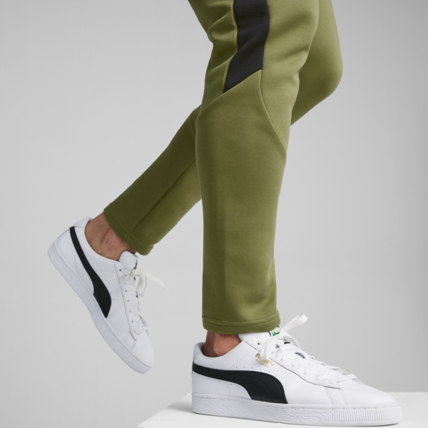 EVOSTRIPE Men's Sweatpants, Olive Green, large-ZAF