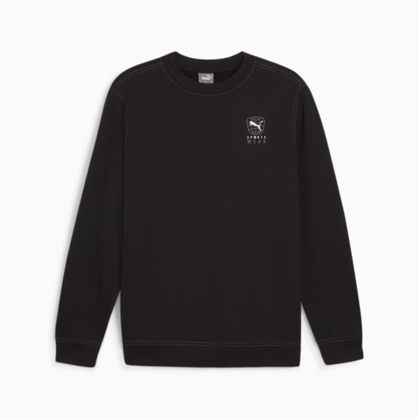BETTER SPORTSWEAR Men's Sweatshirt, PUMA Black, large-ZAF