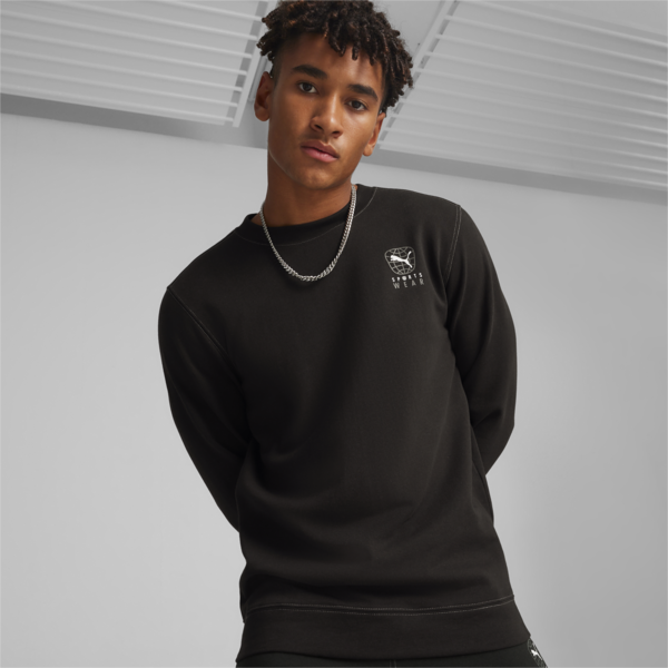 BETTER SPORTSWEAR Men's Sweatshirt, PUMA Black, large-ZAF